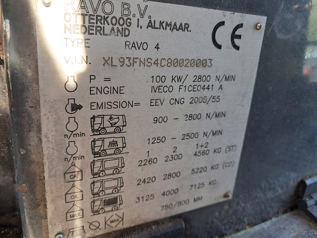 Veegmachine, ravo, 4-series cng, 2017 - afbeelding 33 van  42