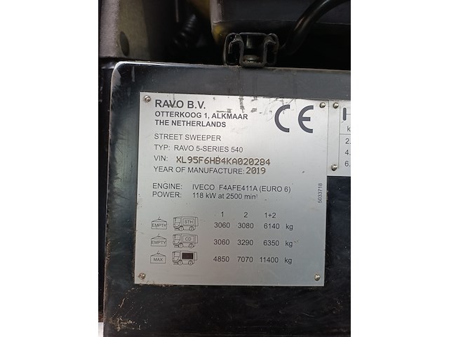 Veegmachine ravo, 5-series 540 - 360 cam, euro6, bouwjaar 2019 - afbeelding 19 van  40
