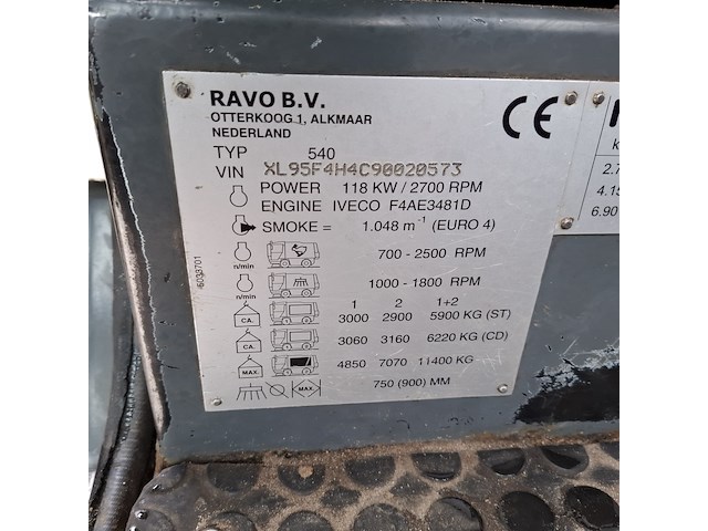 Veegmachine, ravo, 540 sth, 2009 - afbeelding 44 van  58