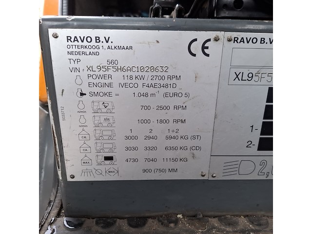 Veegmachine, ravo, 560, 2012 - afbeelding 41 van  58
