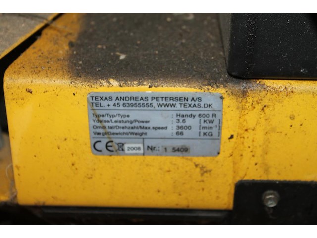 Veegmachine texas andreas petersen handy sweep 600r. bouwjaar 2008. - afbeelding 4 van  5
