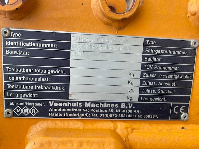 Veenhuis - terraject 644/23 - manure and fertiliser spreaders - 2001 - afbeelding 5 van  13