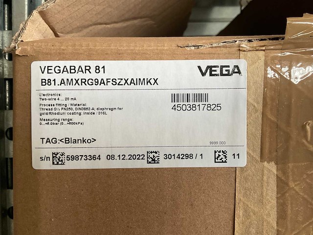 Vega vegabar 81 b81 druksensor - afbeelding 4 van  5