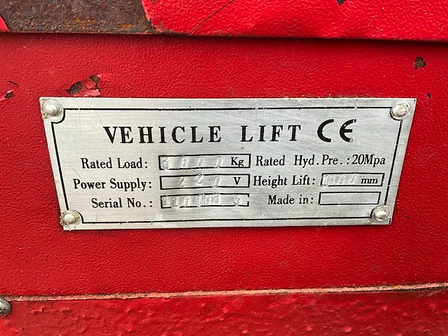 Vehicle lift hefbrug - afbeelding 8 van  8
