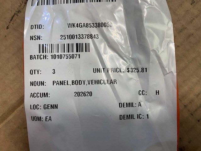 Vehicular body panel (3x) - afbeelding 3 van  3