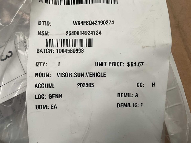 Vehicular sun visor - afbeelding 3 van  3