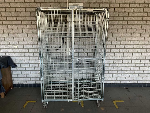 Veiligheids rolcontainer 120x80x85cm - afbeelding 1 van  6