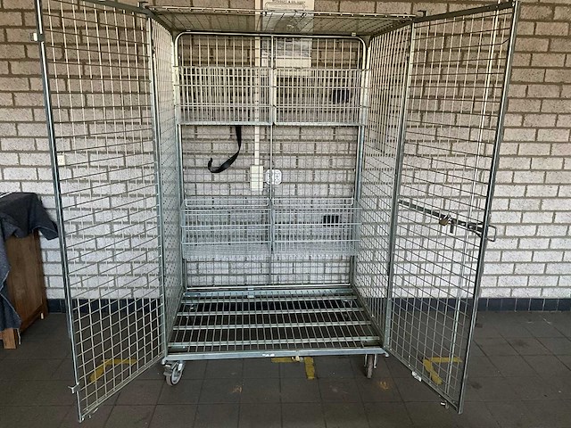 Veiligheids rolcontainer 120x80x85cm - afbeelding 3 van  6