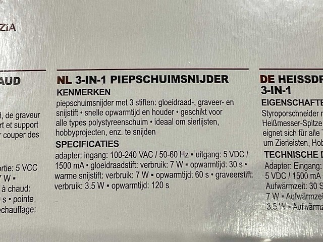 Velleman - foam snijder (4x) - afbeelding 8 van  8