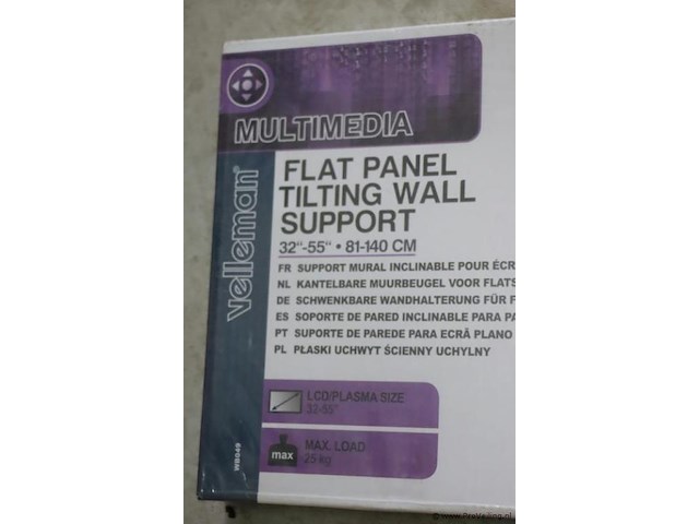 Velleman kantelbare muurbeugel voor flatscreens - afbeelding 2 van  3