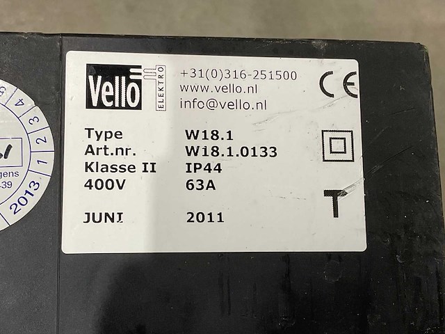 Vello - w18.1 - stroomverdeelkast - afbeelding 1 van  1