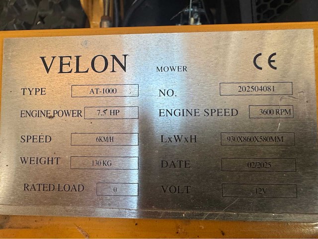 Velo at-1000 afstandbedienfe rups maaimachine - afbeelding 6 van  8