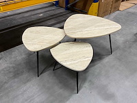 Velor salontafel set van 3 - afbeelding 3 van  11
