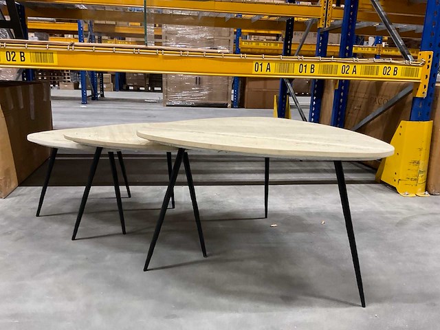 Velor salontafel set van 3 - afbeelding 6 van  11