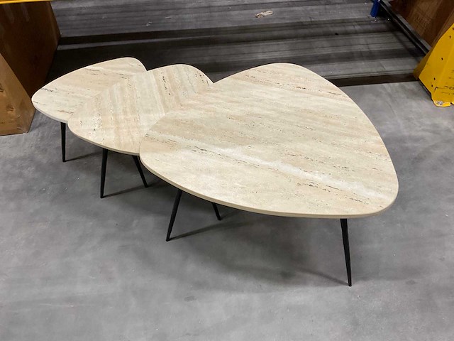 Velor salontafel set van 3 - afbeelding 3 van  9