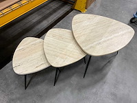 Velor salontafel set van 3 - afbeelding 8 van  9