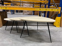 Velor salontafel set van 3 - afbeelding 3 van  5