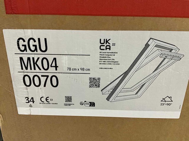 Velux ggu mk04 0070 en edw mk04 1000 dakraam - afbeelding 3 van  7