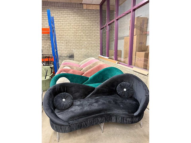 Velvet bank zwart - afbeelding 1 van  1