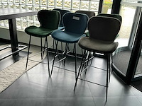 Velvet barstoel (6x) - afbeelding 1 van  5