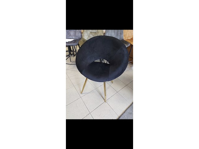Velvet chair black gold, 2025 - afbeelding 1 van  2
