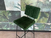 Velvet groen - barkruk (4x) - afbeelding 2 van  5