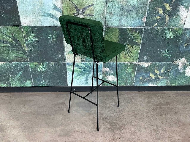 Velvet groen - barkruk (4x) - afbeelding 4 van  5