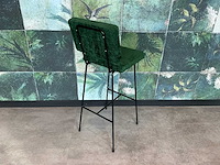 Velvet groen - barkruk (4x) - afbeelding 4 van  5