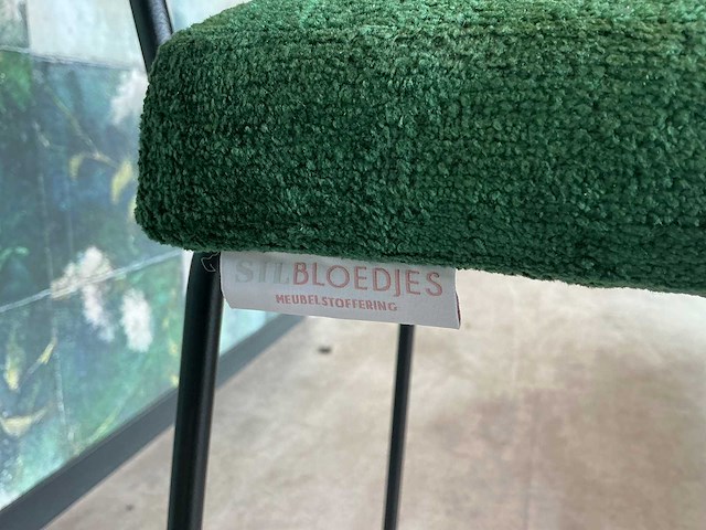 Velvet groen - barkruk (4x) - afbeelding 5 van  5