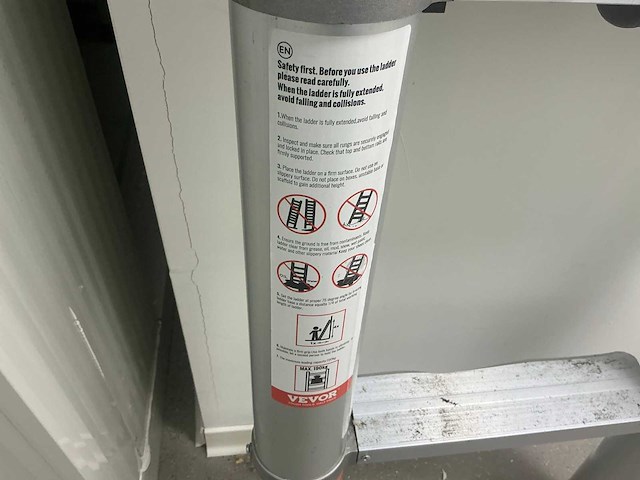 Velvor en-131 telescopische ladder - afbeelding 3 van  4