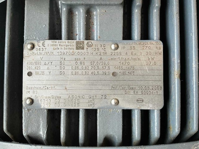 Vem k21r 225s 4 elektromotor - afbeelding 4 van  4