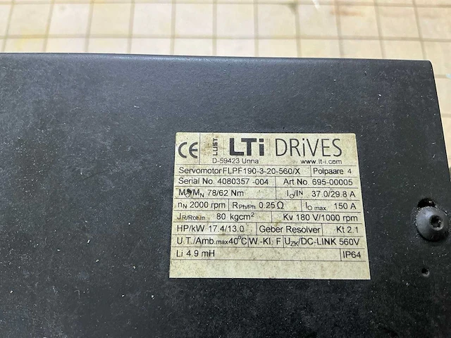 Vemag servomotor fldpf190-3-20-560 - afbeelding 3 van  4