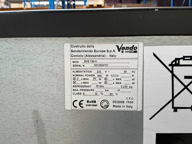 Vendo sve 189 frisdrank verkoopautomaat - afbeelding 8 van  8