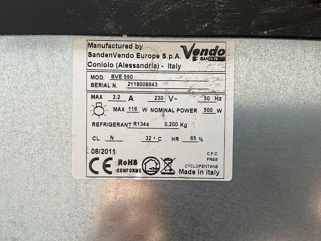 Vendo sve 550 frisdrank verkoopautomaat - afbeelding 8 van  8