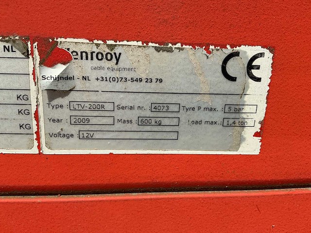 Venrooy - 2009 - ltv-200r - haspel aanhangwagen - afbeelding 4 van  24