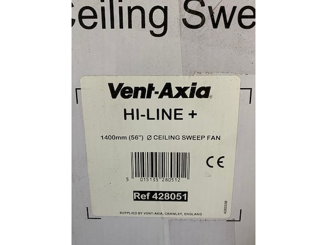 Vent-axia hi-line plafondventilator wit 15000 m³/h - afbeelding 3 van  4