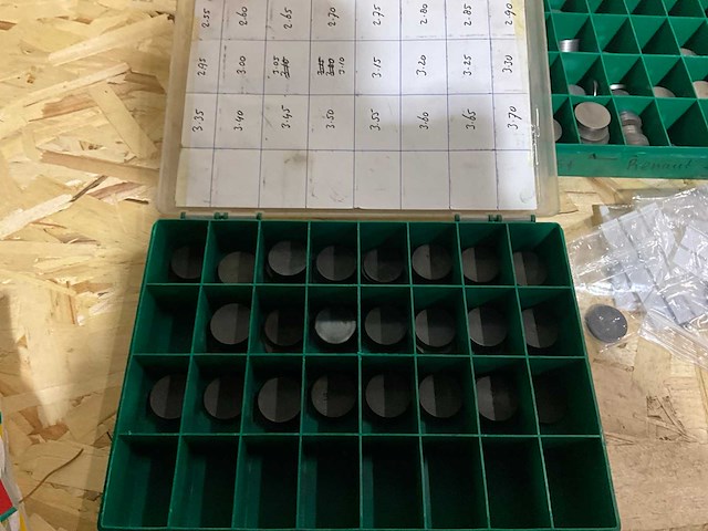 Ventiel shims / klepverstelling assortiment o.a. peugeot, renault, volvo - afbeelding 2 van  4