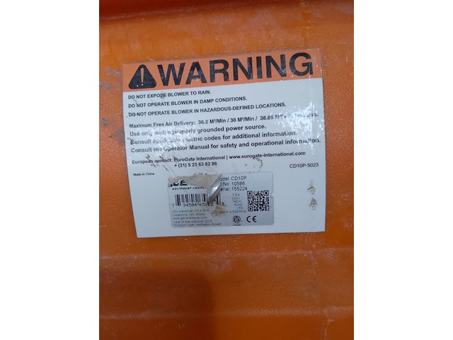 Ventilator 5.100m³/uur 230v, general equipment, cd10p, 2016 - afbeelding 6 van  6