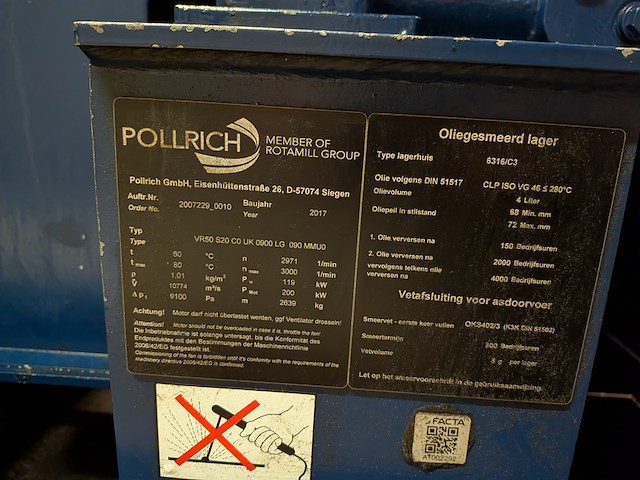Ventilator, pollrich, vr 50 s20 co uk 0900 lg 090 mmu0, 2017 - afbeelding 6 van  12
