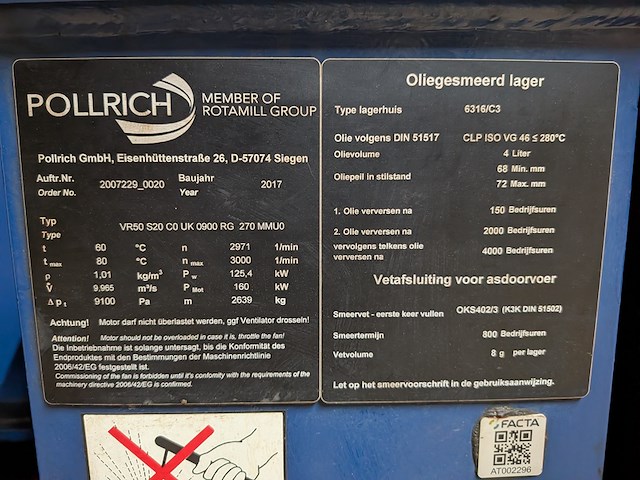 Ventilator, pollrich, vr 50 s20 co uk 0900 rg 270 mmu0, 2017 - afbeelding 10 van  15