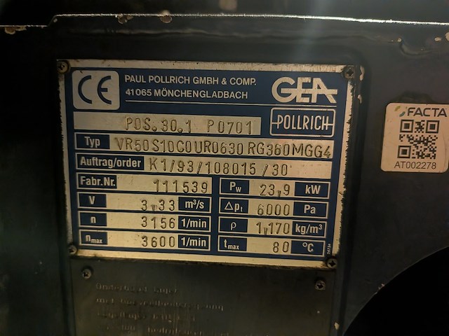 Ventilator, pollrich, vr50s10cour0630rg360mgg4, 1995 - afbeelding 7 van  8