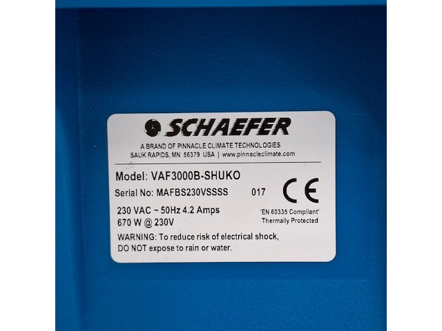 Ventilator schaefer, vaf3000b-shuko - afbeelding 4 van  8