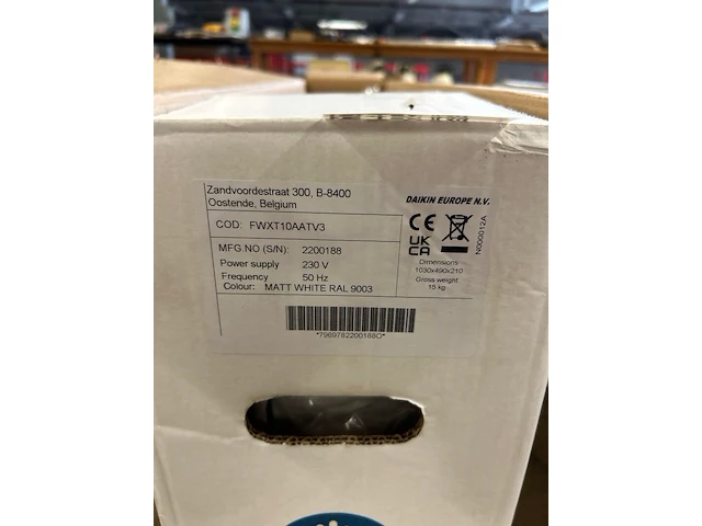 Ventilatorconvector daikin, fwxt10aatv3, wit - afbeelding 3 van  3