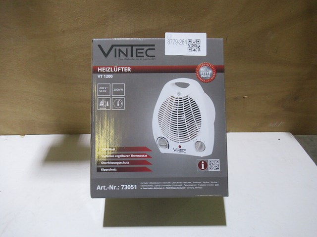 Ventilatorkachel vintex, vt 1200 - afbeelding 2 van  2