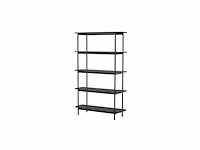 Venture design heim shelf 120x40xh190cm black