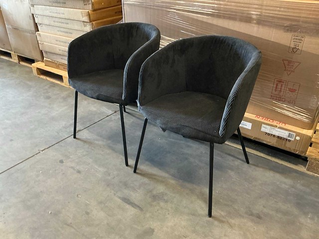 Venture home eetkamerstoelen met armleuning zithoogte 48cm (2x) - afbeelding 1 van  4