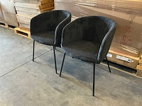 Venture home eetkamerstoelen met armleuning zithoogte 48cm (2x) - afbeelding 1 van  4