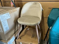 Venture home eetkamerstoelen velvet zithoogte 45cm (2x)