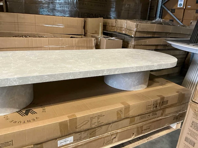 Venture home narvik sofa table beige 190x60xh25cm - afbeelding 3 van  9