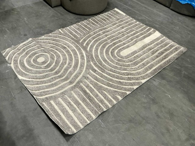 Venture home nikita vloerkleed 160x230cm grey/white - afbeelding 1 van  5